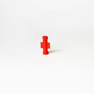 Conector luer lock fêmea duplo - vermelho 1pc